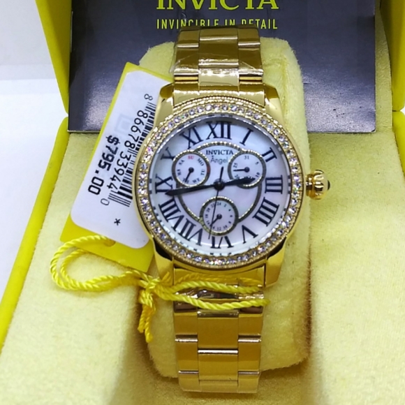 (FIRM PRICE)New Invicta Gold Tone watch main image 4